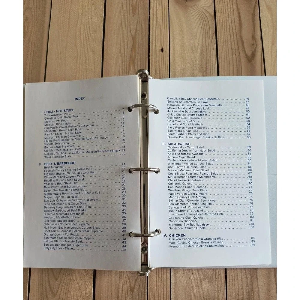 Chef Tom Wayman‎ California Cook Book Vintage Easel Binder 1981 Never Used